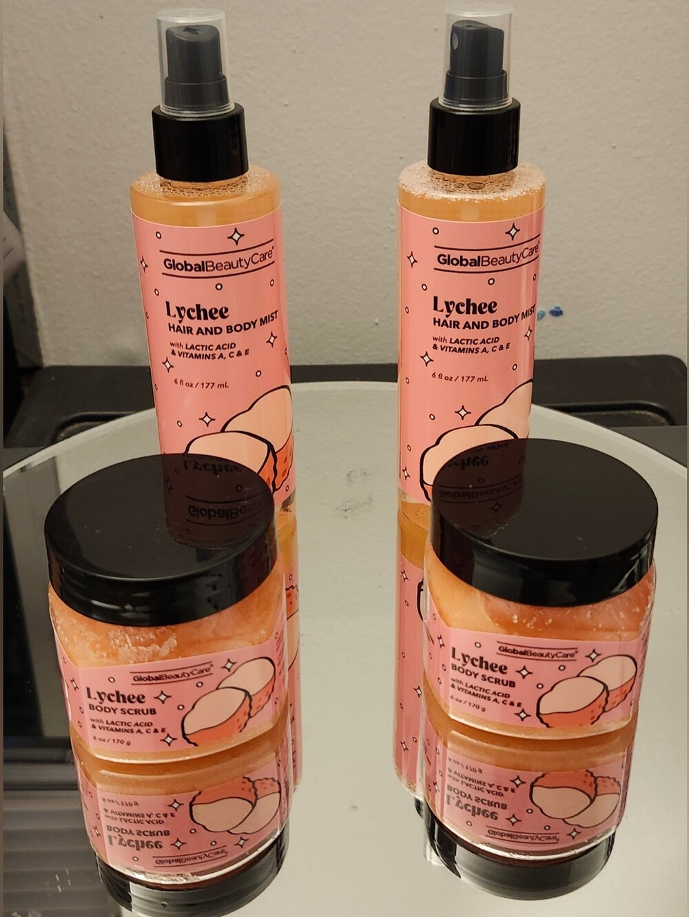 GlobalBeautyCare Lychee Hair & Body Mist — Pink